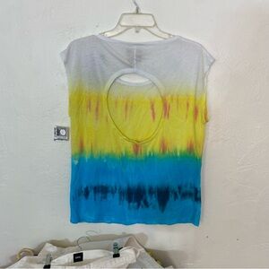 NWT CHASER Cutout Back Tie Dye Boxy Loose Fit Tank Recycled Ethical Sustainable